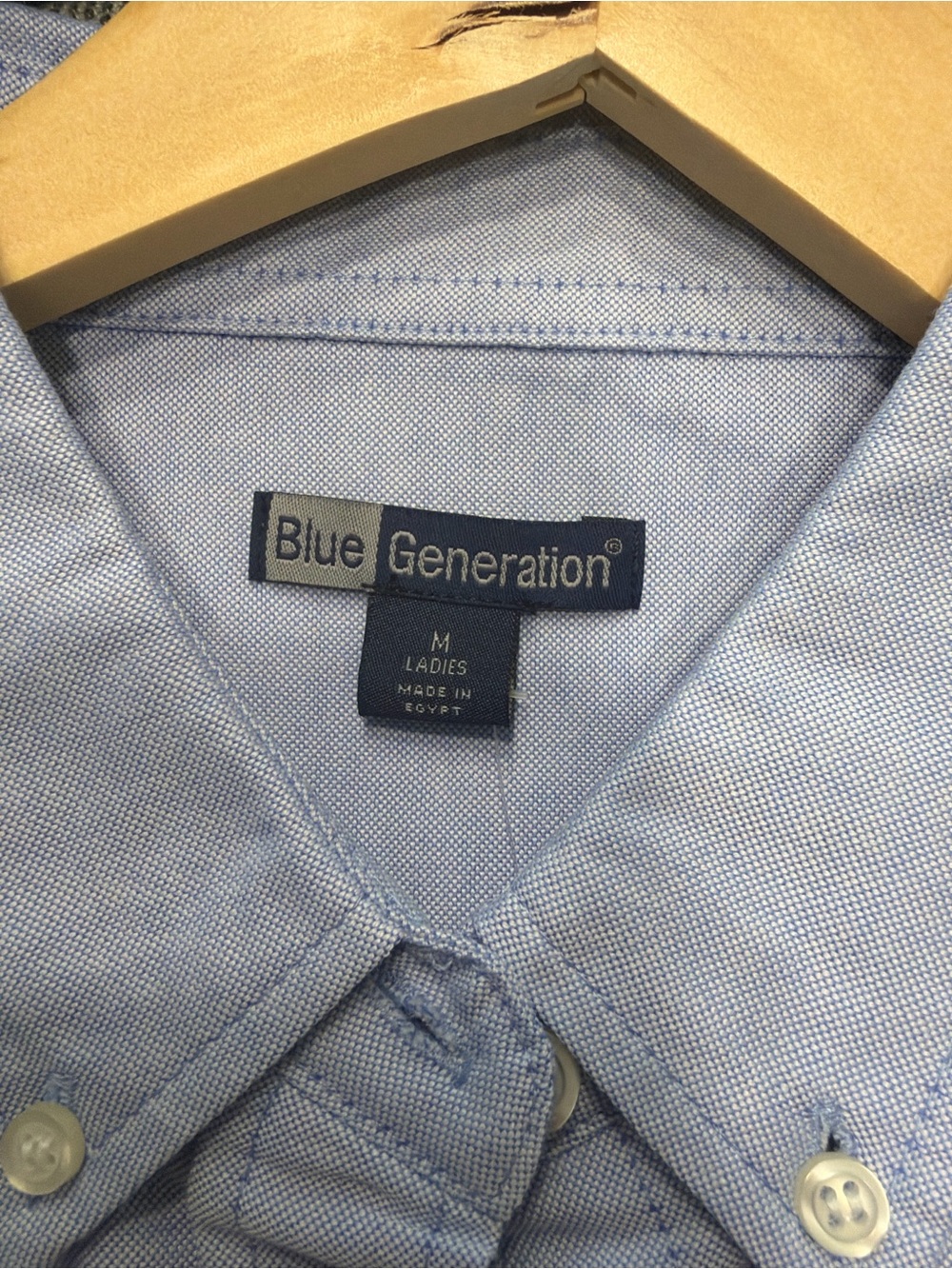 Blue Generation Classic Light Blue Button-Down Shirt - Picture 4 of 7